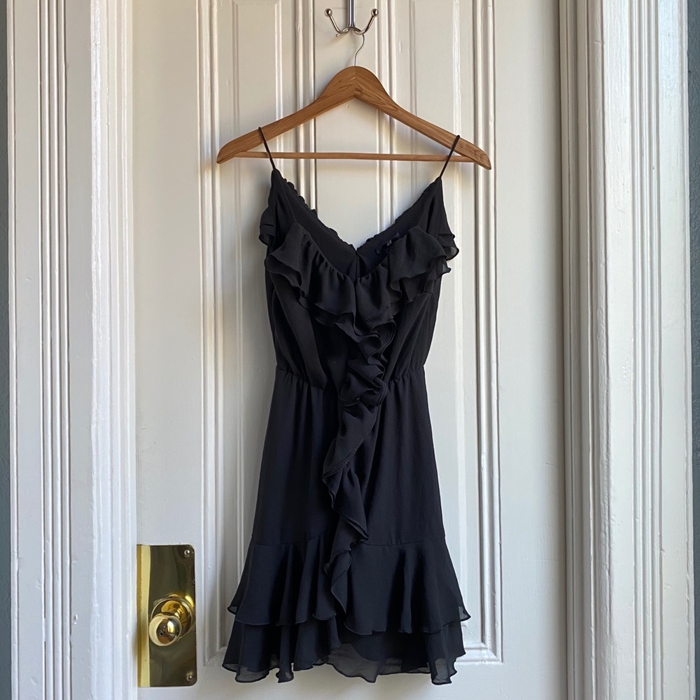 H&M Black Ruffle Dress